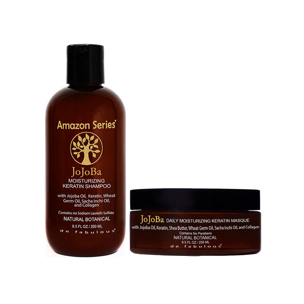 Amazon Series Jojoba Moisturizing Keratin Shampoo and Masque Set 8.5 fl oz