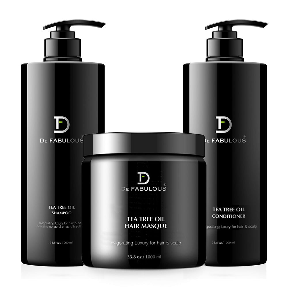 De Fabulous Tea Tree Oil Shampoo Conditioner and Masque Set 33.8 fl oz