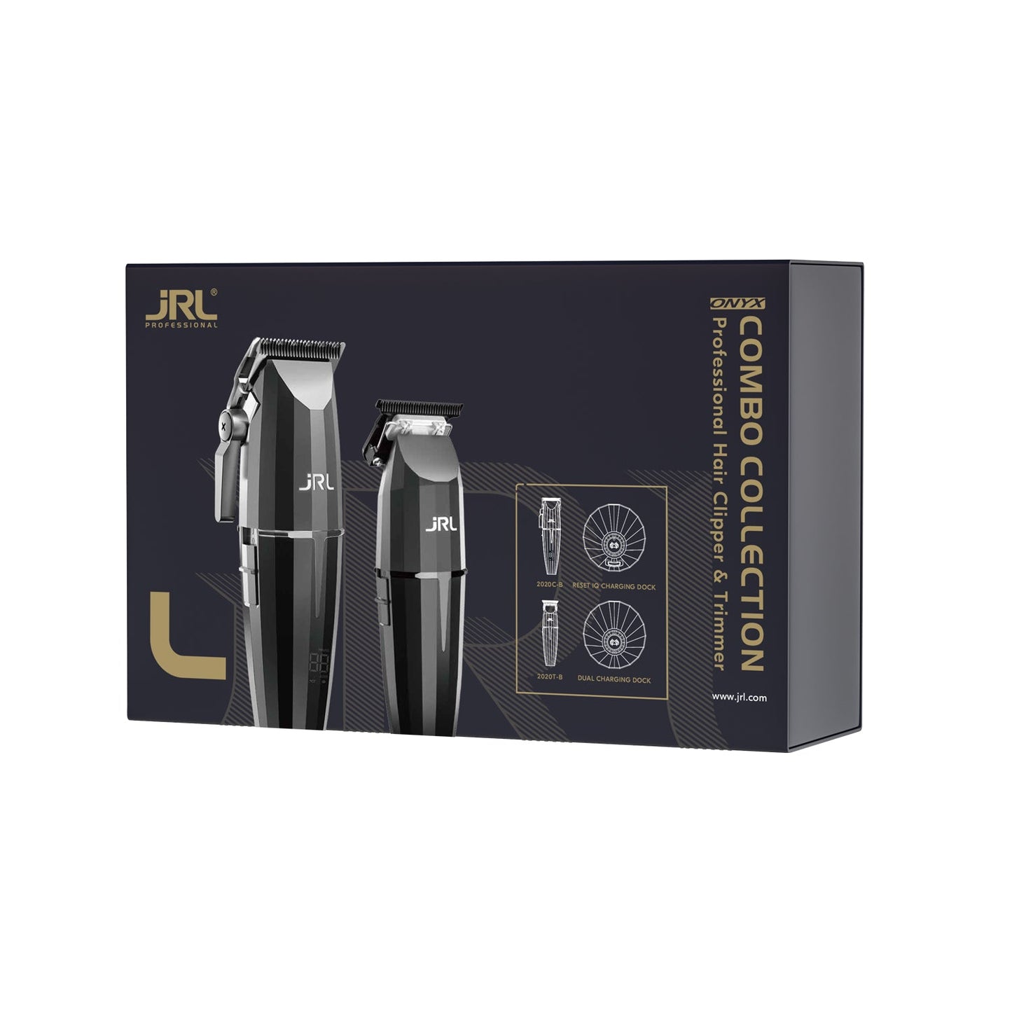 JRL Onyx clipper and trimmer combo set in matte black